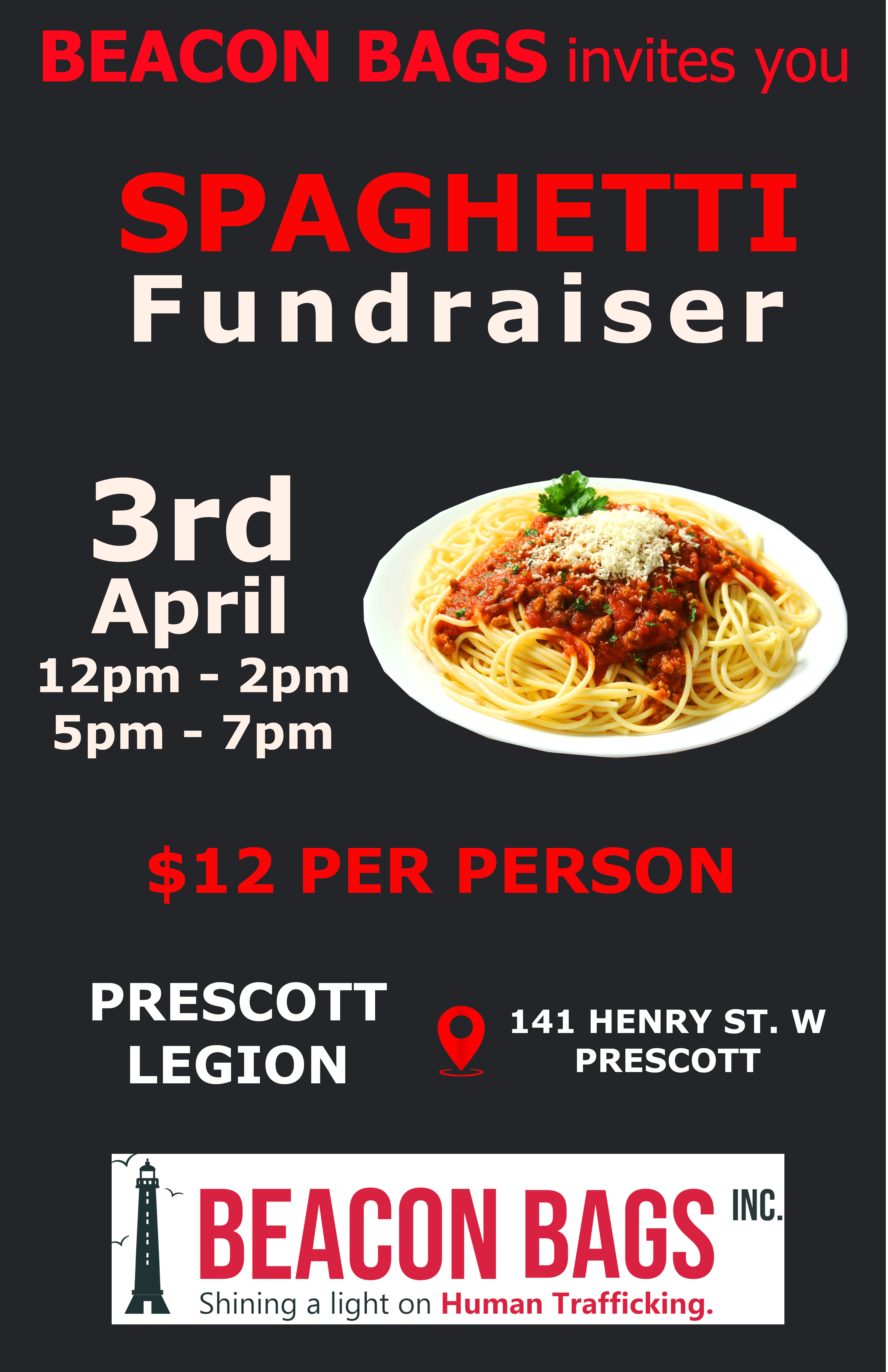 Spaghetti Dinner for Beacon Bags